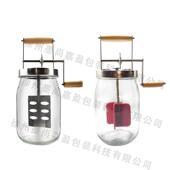 工厂现货跨境厨房用具手摇黄油搅拌器1000ml1500ml多功能玻璃瓶