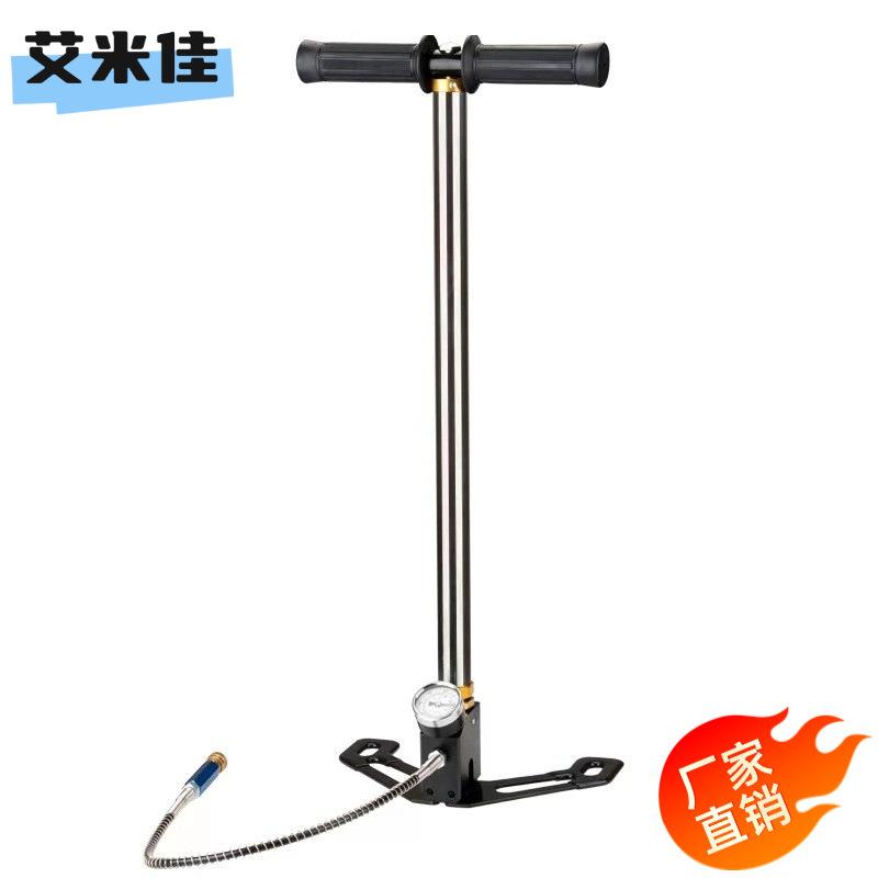 可折叠脚踏高压打气筒30mpa 40mpa 手动充气泵4500psi 4500psi高