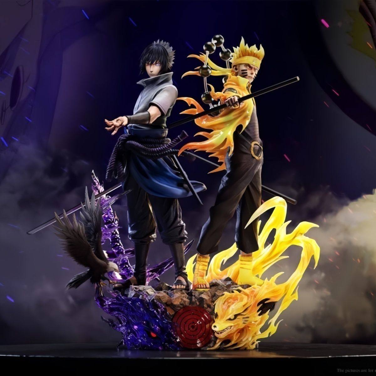 火影忍者缺氧鸣佐漩涡鸣人手办宇智波佐助手办二次元动漫模型雕像