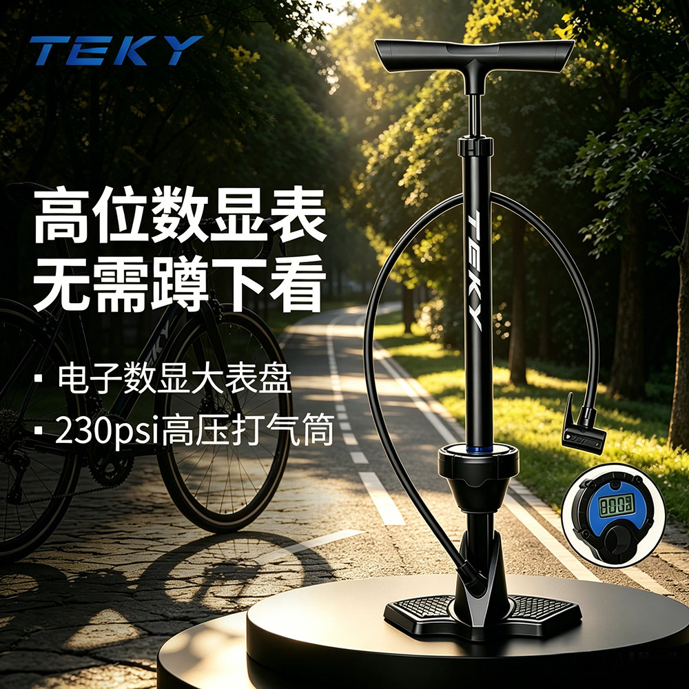 TEKY山地车公路车打气充气筒车载