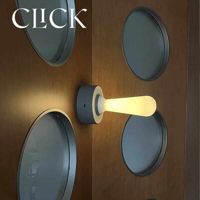 Click创意拨动式开关卧室床头氛围灯充电过道壁挂趣味简约小夜灯