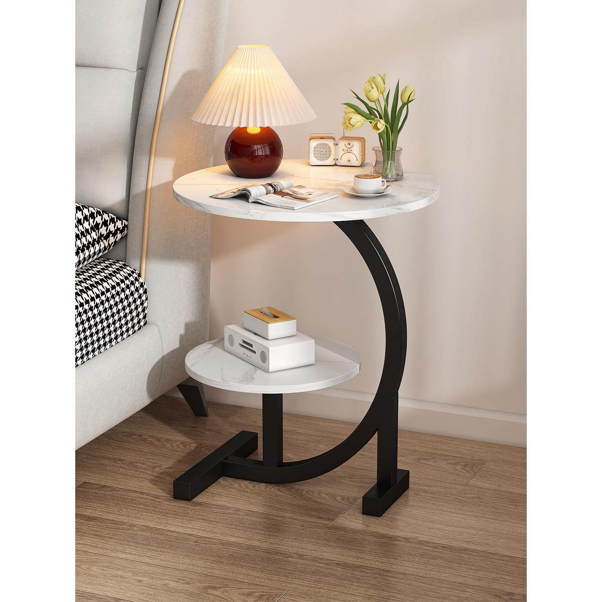 网红床边置物架小圆桌子简易家用沙发边几茶几床头柜现代简约卧室,住宅家具,床边桌,淘宝优惠券,粉丝福利购,淘宝优惠卷