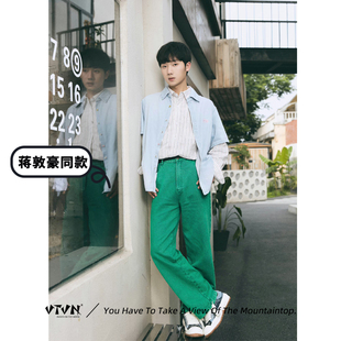 檀健次同款VTVN硫化鞋复古牛仔鞋蓝厚底增高板鞋女情侣帆布鞋男