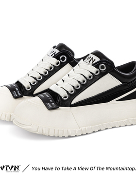 VTVN弦月老爹鞋厚底鞋百搭休闲鞋小众设计复古高级感情侣板鞋
