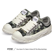 VTVN硫化鞋【流星三角】复古迷雾绿厚底增高板鞋男女情侣休闲鞋