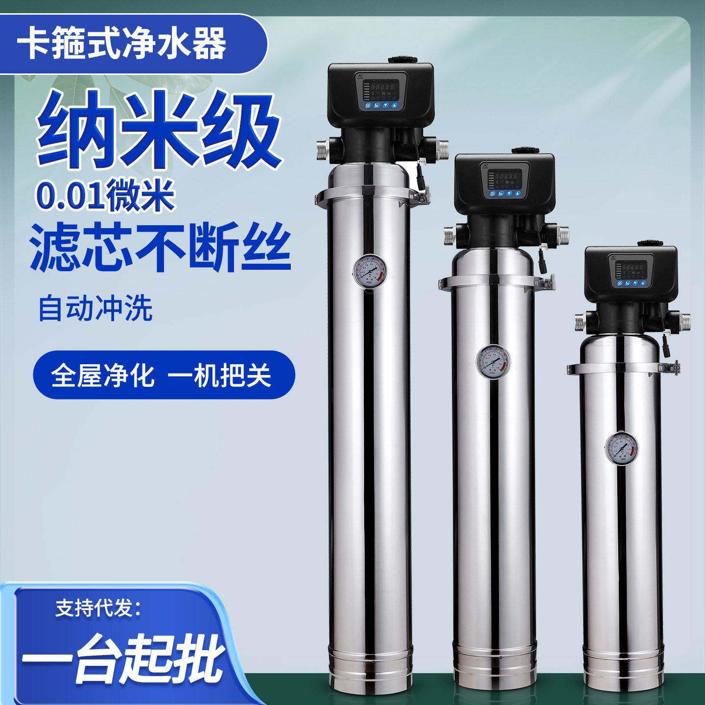 立式自动清洗中央净水器家用全屋自来水井水黄泥水净化超滤机
