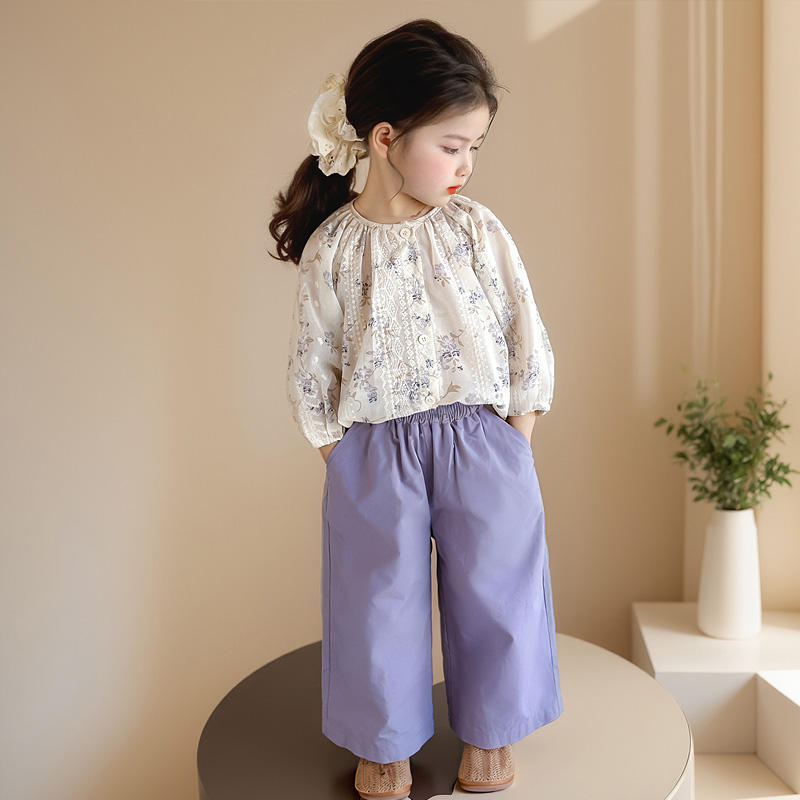 女童套装2025新款洋气小童春季衣服长袖休闲可爱时髦宝宝韩版夏装