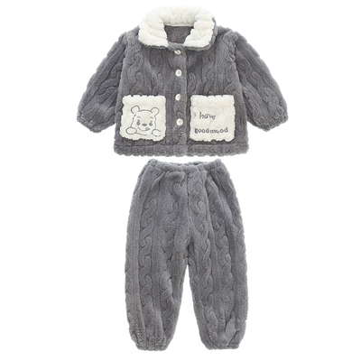 男童法兰绒睡衣秋冬季