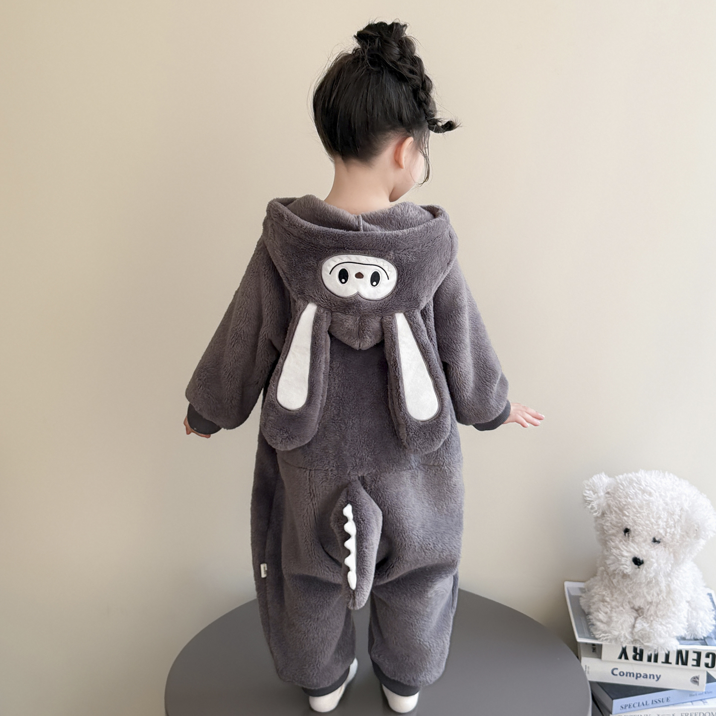 女童睡衣连体2025新款儿童家居服女宝宝秋冬珊瑚绒睡袋法兰绒保暖
