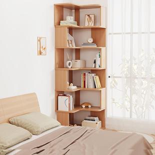 办公室书架简易收纳架简易书架置物架柜分层架角落书架角柜置物架