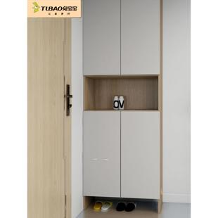 入口鞋柜简单的斯堪的纳维亚家庭门厅柜阳台大容量储物柜鞋架定制