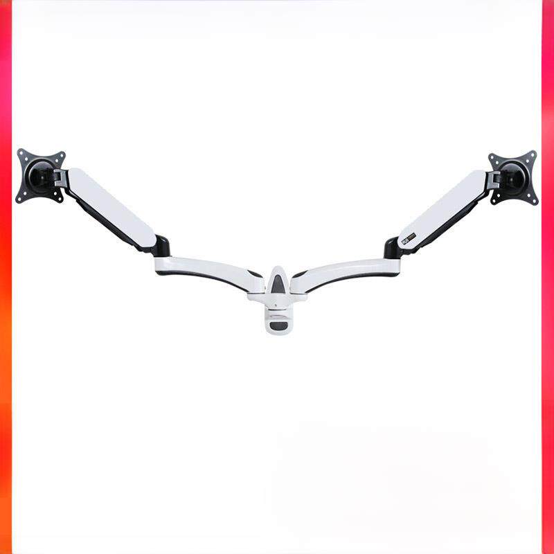 双屏显示器支架旋转墙面电脑显示屏幕挂架升降伸缩液晶壁挂 支架