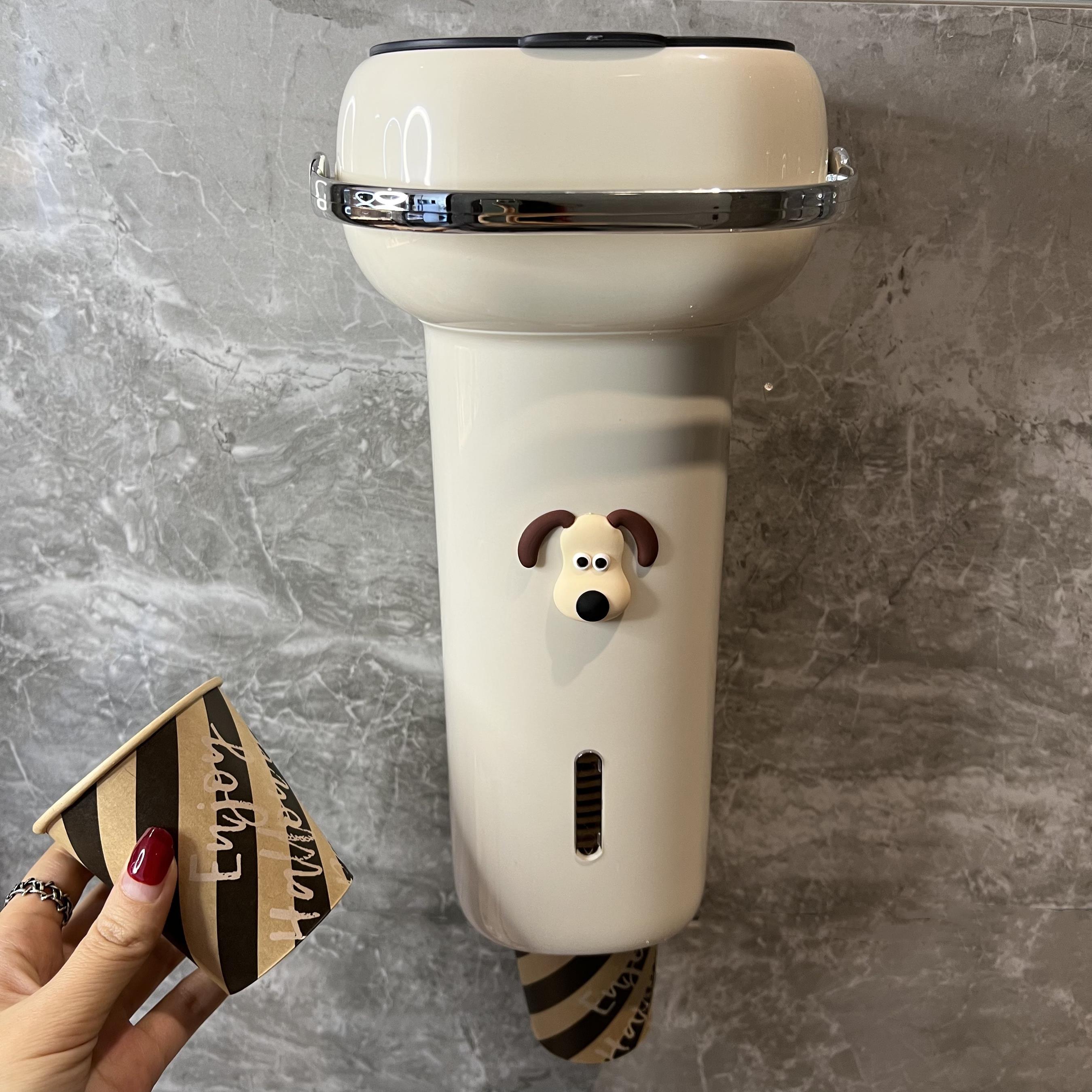 一次性纸杯取杯器家用免打孔饮水机自动落杯器置物架壁挂式杯子架