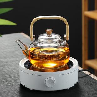 玻璃烧水泡茶壶养生壶 耐高温玻璃煮茶壶电陶炉家用蒸汽煮茶器套装