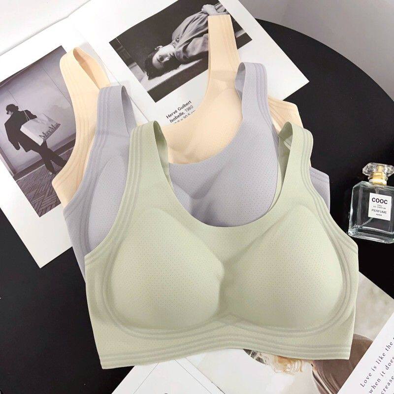 新款3337舒适养护型内衣女无痕薄款透气无钢圈收副乳背心式文胸罩