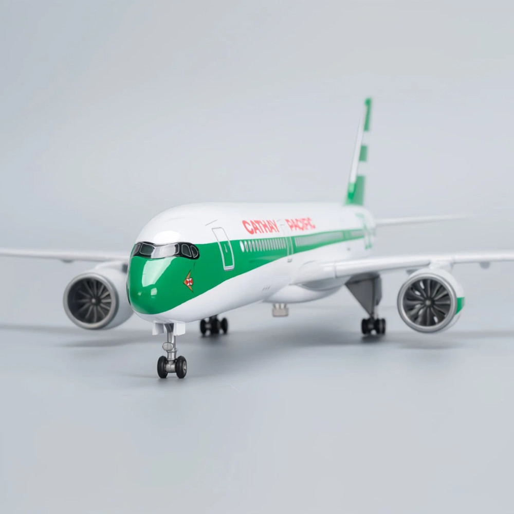 国泰航空飞机模型A350客机80周年纪念版超大尺寸仿真带轮带灯图片