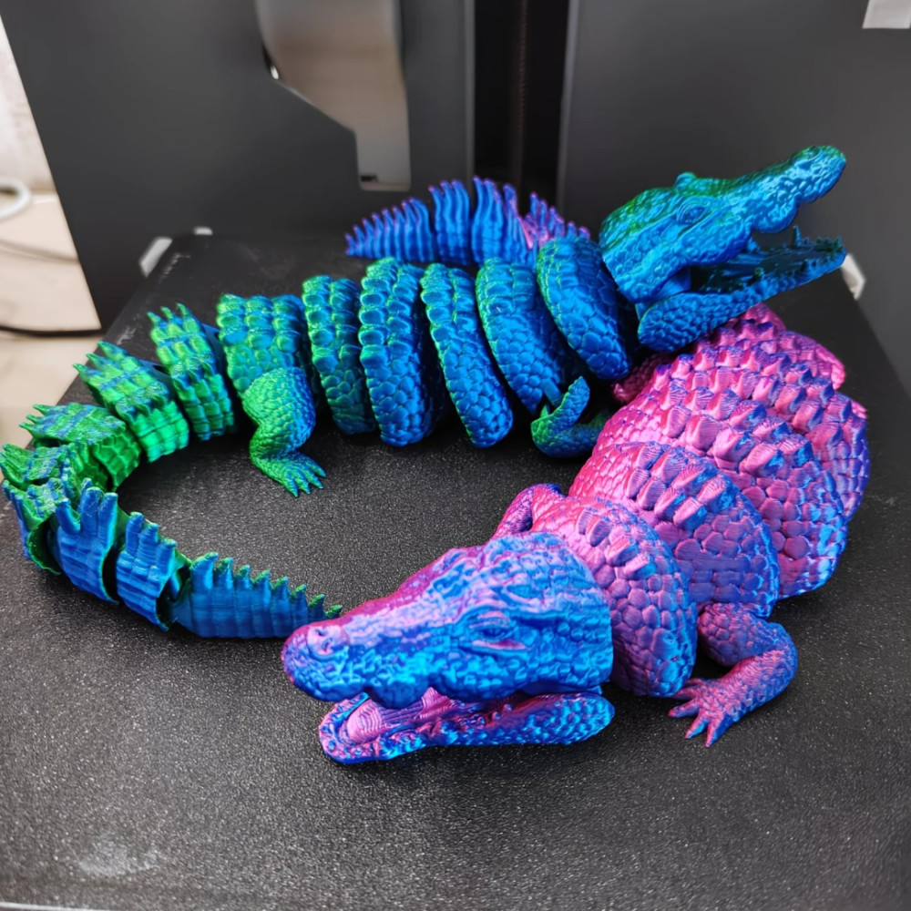 三d打印的三d打印的鳄鱼三d打印的鳄鱼3D打印大嘴巴关节可动网红