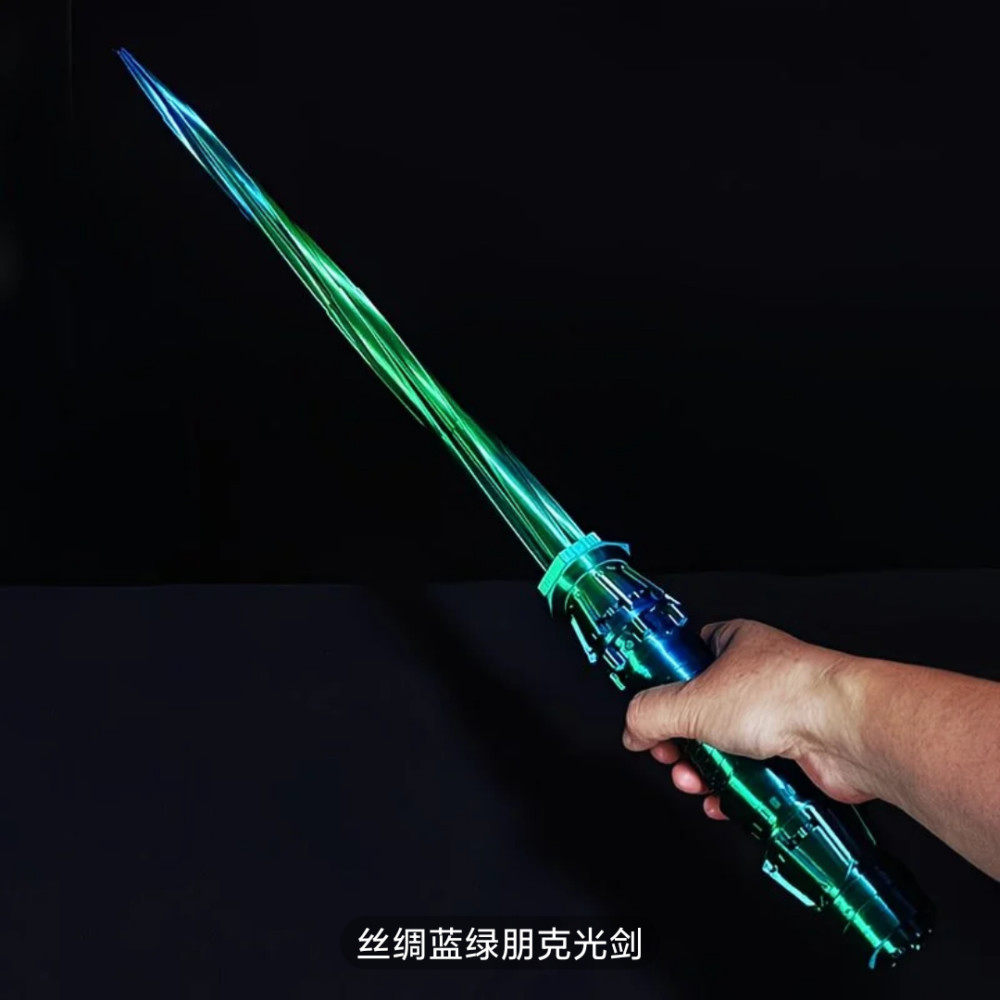 3D打印赛博朋克风伸缩剑旋转胡萝卜激光剑重力解压螺旋刀刃儿童玩