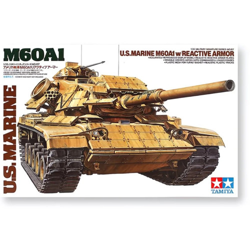田宫坦克模型M60A1主战坦克1/35带反应装甲拼装战车模型