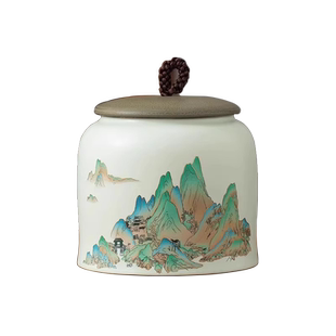 陶瓷茶叶罐储茶罐密封储存罐精品高档存茶盒装茶的罐子高端包装盒