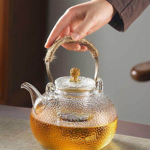 光一全玻璃煮茶壶耐高温家用茶具电陶炉烧水壶泡茶专用提梁养生壶