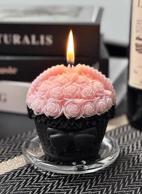 kako椿野/手工创意玫瑰造型艺术香薰蜡烛摆件闺蜜女神朋友礼物