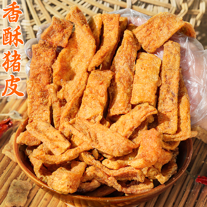 香酥猪皮酥脆爽口肉香浓郁解馋爽