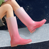 果冻水鞋 雨鞋 防滑雨靴冬天保暖加绒厨房胶鞋 下雨天穿 女款 防水鞋