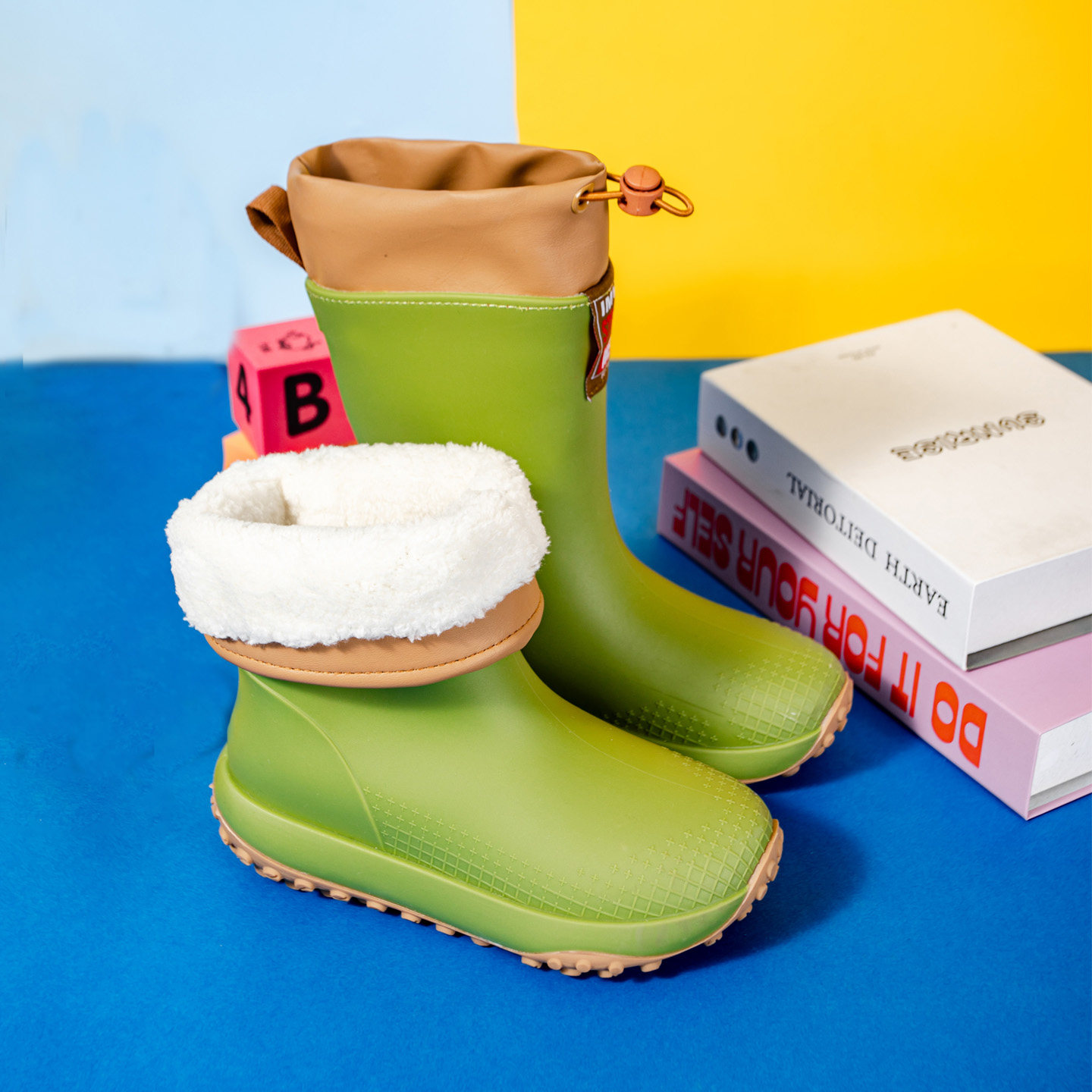 儿童雨鞋男孩女童雨靴一体绒保暖中大童学生水鞋防水防滑耐磨胶鞋,童鞋/婴儿鞋/亲子鞋,雨靴,淘宝优惠券,粉丝福利购,淘宝优惠卷