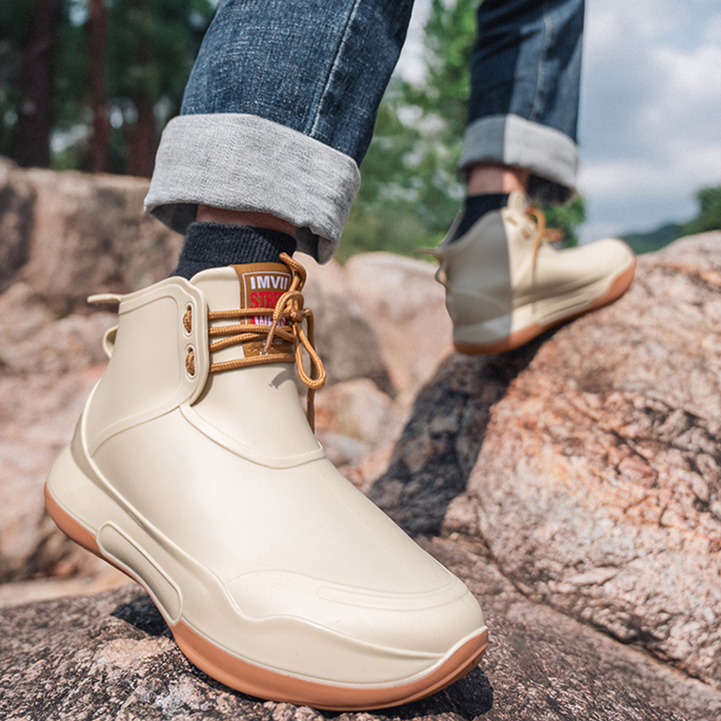 青少年雨鞋戶外登山防雨男鞋兒童