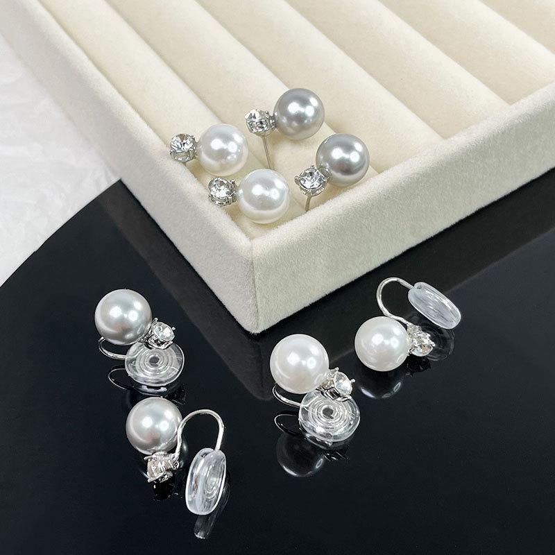 法式复古珍珠短款耳环