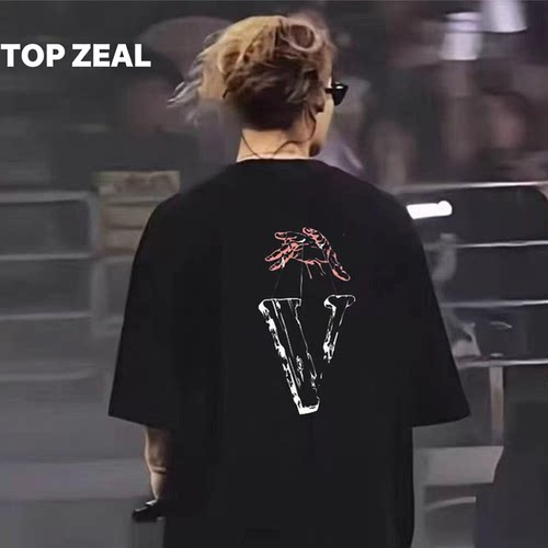 TOP ZEAL潮牌夏季个性高级感情侣装上衣服女短袖T恤男王嘉尔同款