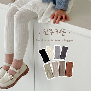 抗起球儿童打底裤 袜九分宝宝打底袜不连脚a类 纯色春秋外穿女童裤