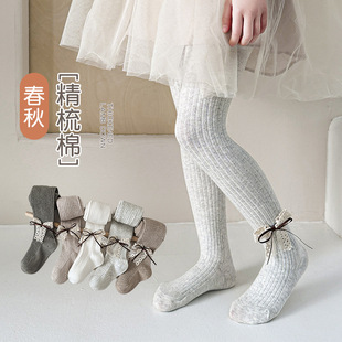 2026儿童连裤 女童打底袜棉韩系宝宝打底裤 白色裤 袜外穿 袜春秋薄款