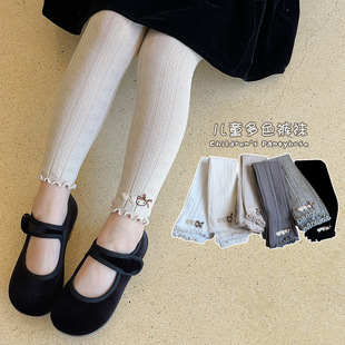 春秋季 2026新款 儿童外穿棉针织舒适柔软打底裤 女童九分裤