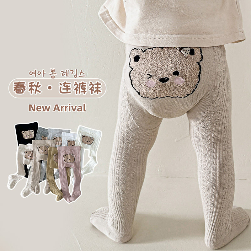 婴儿打底裤2026春秋季新款儿童连裤袜卡通可爱新生女童连裤袜