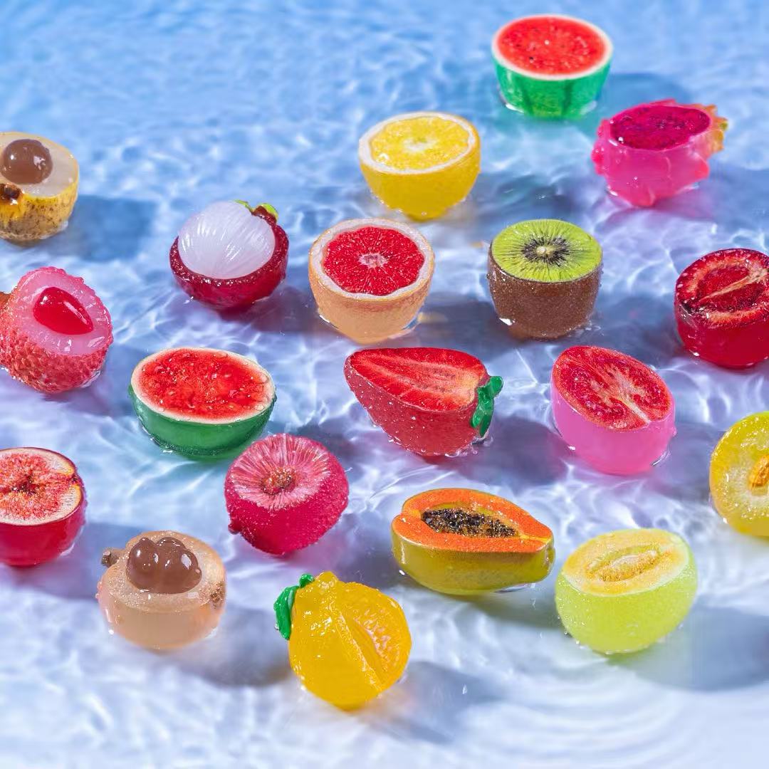 微景观实色半切西瓜草莓水果萌粒diy桌面摆件冰箱贴