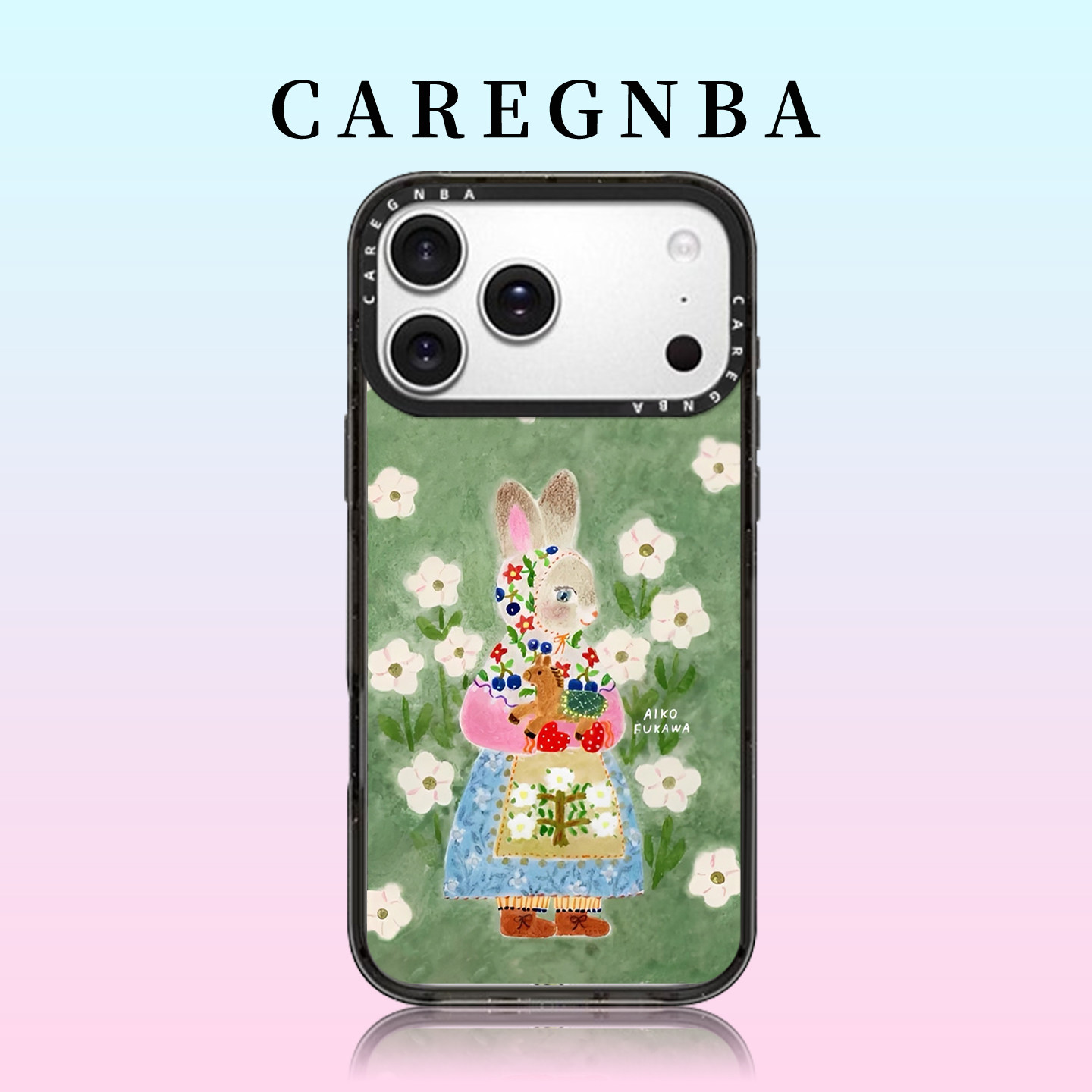 CAREGNBA兔兔拥抱猫咪系列适用苹果17ProMax手机壳新