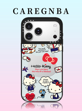 CAREGNBA可爱蓝色Kitty适用苹果17ProMax手机壳新款iPhone16pro超好看15plus/14卡通13防摔全包12磁吸11女XR