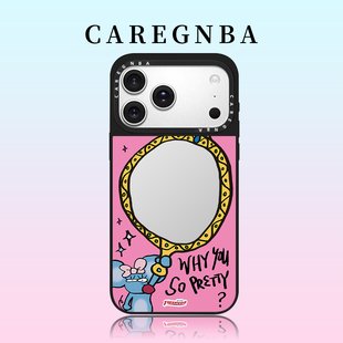 CAREGNBA联名TIPSEVEN韩火火同款适用苹果17ProMax手机壳iPhone16pro磁吸15plus镜面14防摔13全包12网红11女
