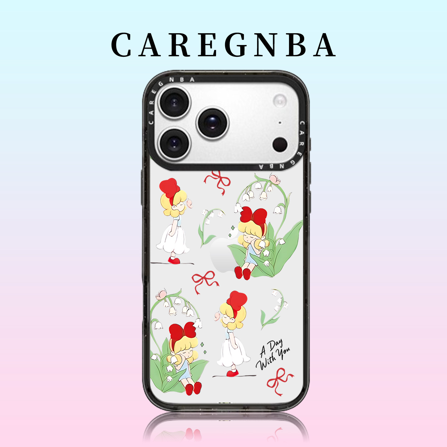 CAREGNBA联名捧花少女系列适用苹果17ProMax手机壳新款iPhone16pro巨好看15plus可爱14游花园12防摔11创意13