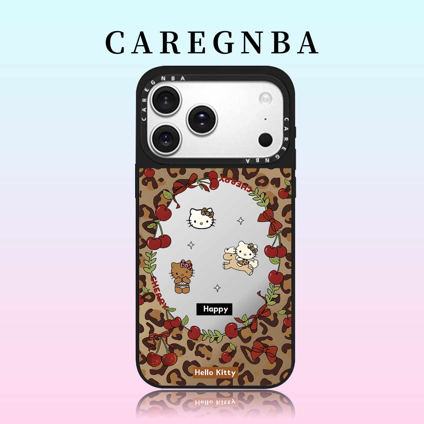 CAREGNBA联名樱桃kitty适用苹果17ProMax手机壳新款iPhone16pro巨好看15plus可爱14小众高级感12防摔11创意13