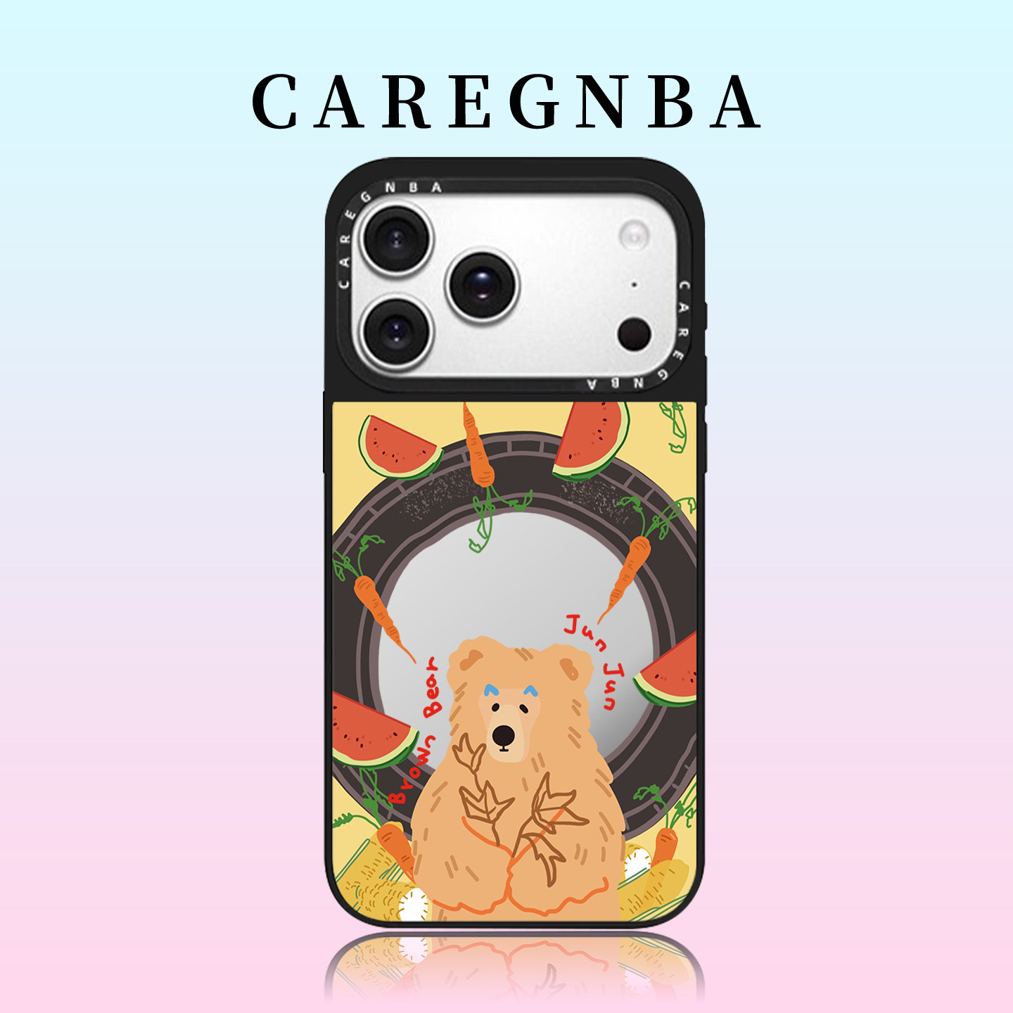 CAREGNBA联名上海动物园潦草军军苹果17ProMax手机壳新款iPhone16pro高级感15plus小众14创意13/12女11XR磁吸