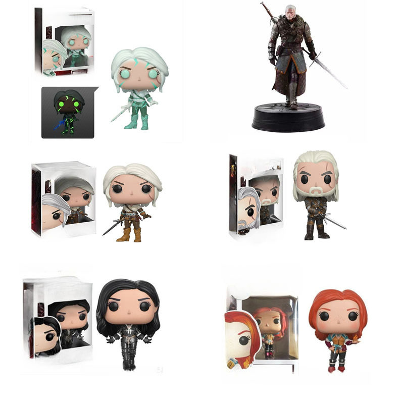 巫师3狂猎游戏周边 杰洛特雕像 白狼希里猎魔人手办摆件