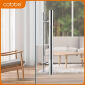 不锈钢玻璃门拉手加厚门把手对装 推拉办公室手把淋浴房扶手