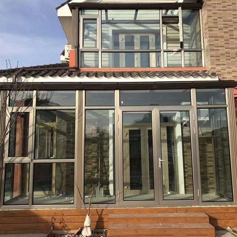 天津断桥铝门窗封阳台铝温室钢结构彩钢板盖顶保温隔热隔音窗户