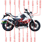 枭风9号外壳全套侧板大板油箱大灯1号前后泥瓦保险杠摩托街车配件