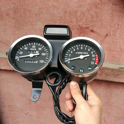 摩托车GN125太子车仪表总成咪表齿轮转速里程线咪表码表配件太子