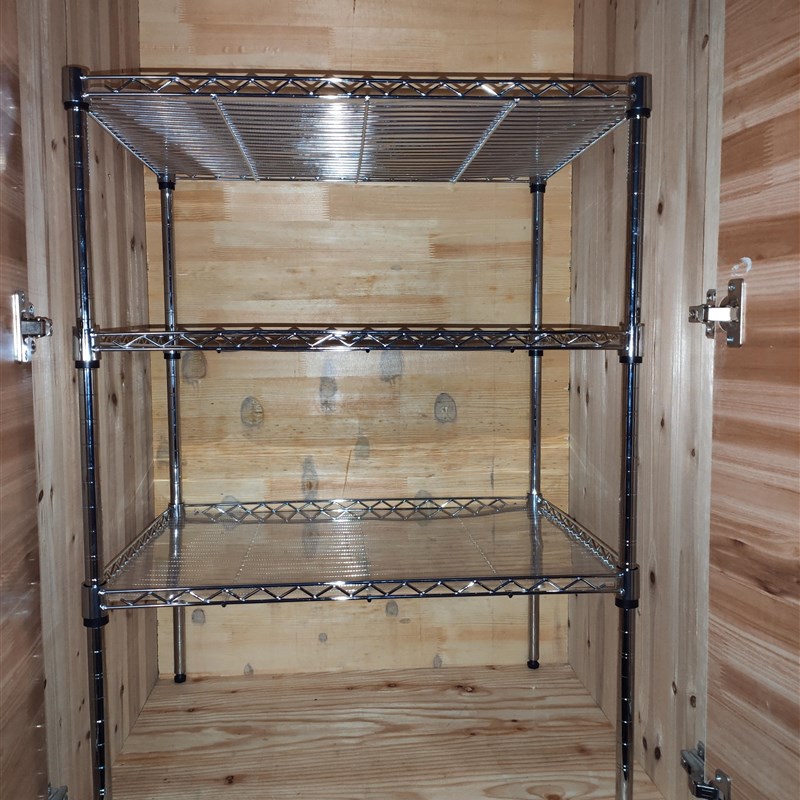 橱柜隔层衣柜分层架三层层架不锈钢色微波炉架金属阳台储物架花架