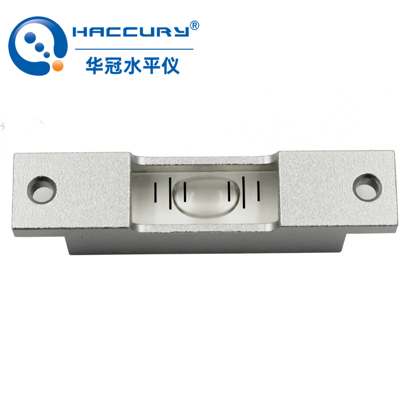 上安装孔条式铝合金通用水平仪镶嵌式迷你长条状水平气泡珠5分
